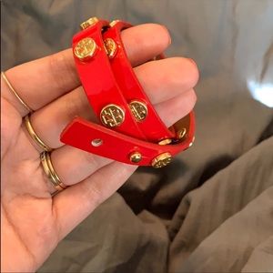 Tory Burch double wrap bracelet red
